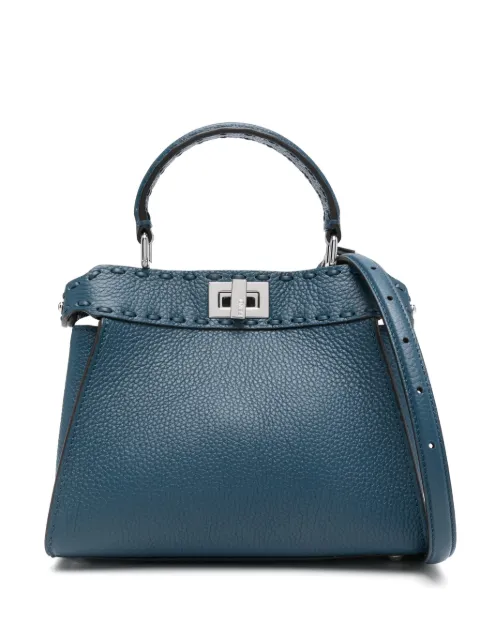 FENDI mini Peekaboo tote bag Blue 8BN244ARBB