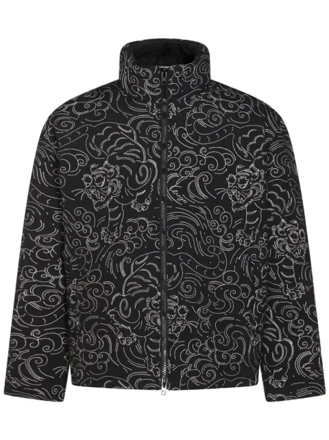 Kenzo floral-print padded jacket Black FE65OU1439NN