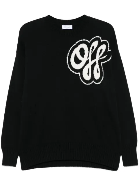 Off-White Hand-Drawn Script sweater Black OWHE109S25KNI0011001