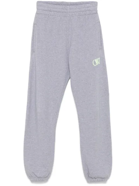 Off-White logo-embroidered track trousers Grey OWCH006S25FLE0010514