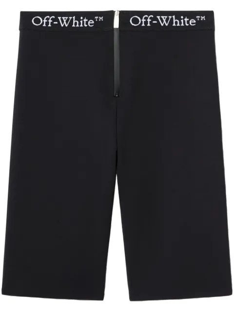 Off-White logo-waistband zip shorts Black OWVH029S25JER0011000