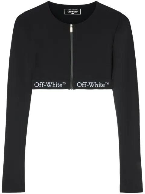 Off-White logo-band crop top Black OWVB027S25JER0011000