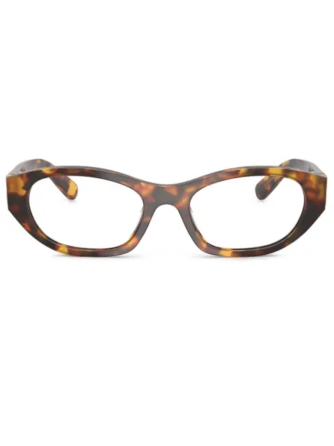 Miu Miu Eyewear rectangle-frame glasses Brown SMU03WVAU01T