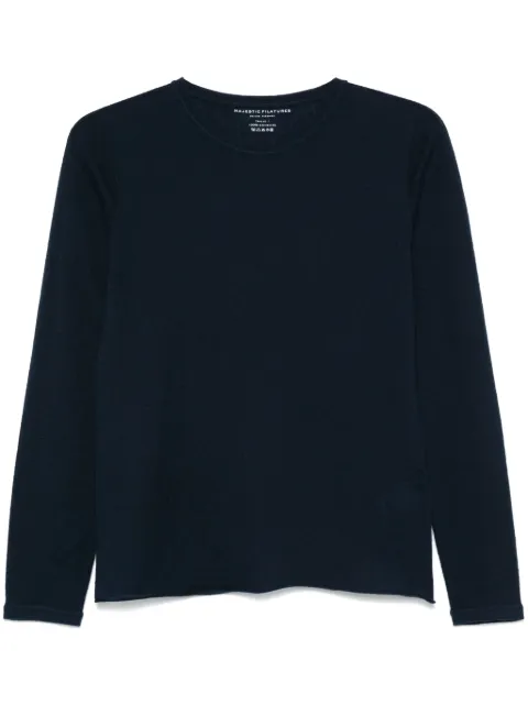 Majestic Filatures cashmere sweater Blue M251FPU364