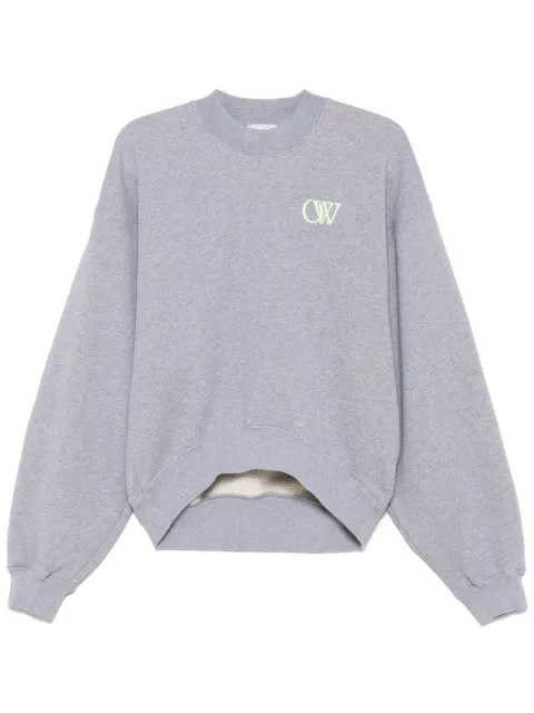 Off-White logo-embroidered sweatshirt Grey OWBA075S25FLE0040514