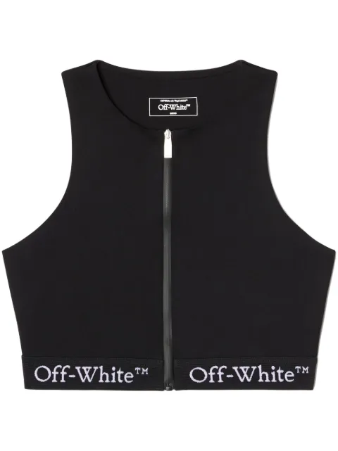 Off-White logo-band rowing top Black OWVO056S25JER0011000