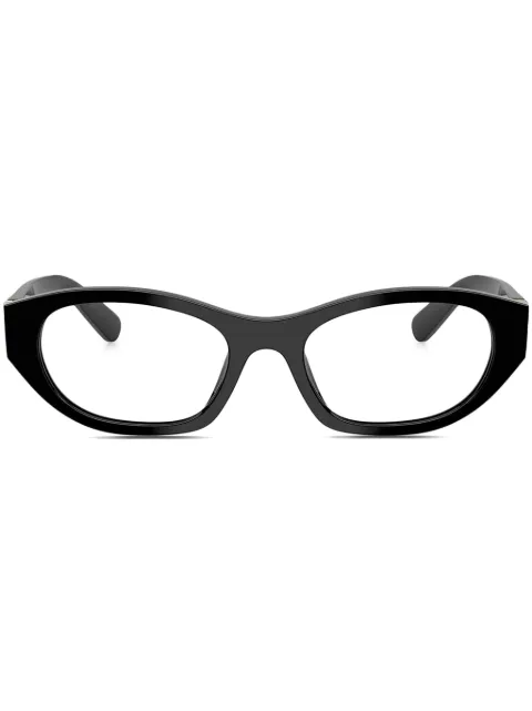 Miu Miu Eyewear oval-frame glasses Black SMU03WVAU01T