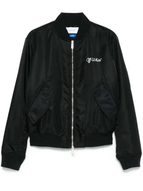 Off-White Script NYL bomber jacket Black OMEH05EC99FAB0011001
