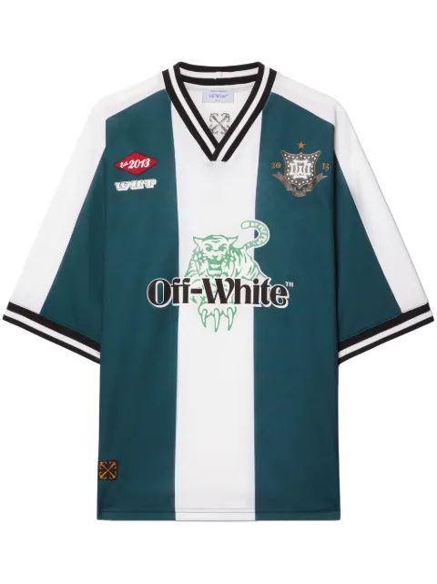 Off-White Tiger 23 Soccer T-shirt Green OMAD00AS25JER0025710