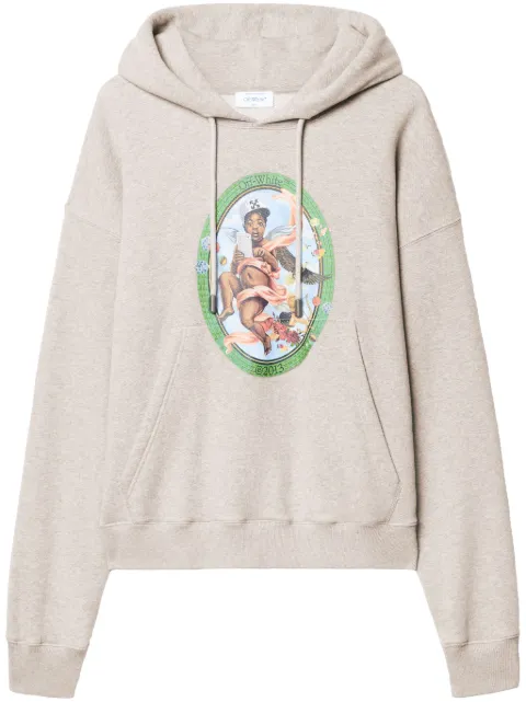 Off-White Fresco-Oval Skate hoodie Grey OMBB085S25FLE0030810
