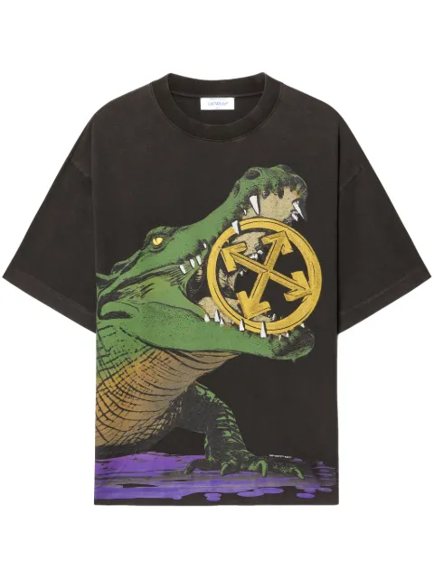 Off-White Croco Skate T-shirt Black OMAA120S25JER0061301