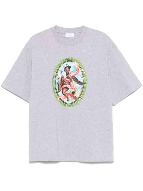Off-White Fresco Oval T-shirt Grey OMAA120S25JER0020810
