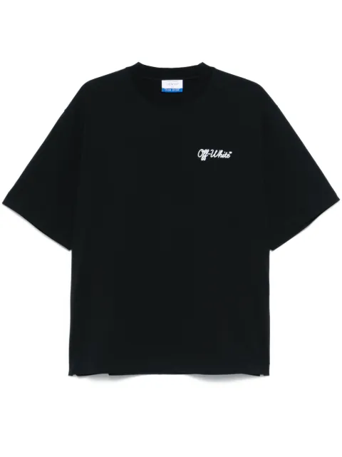 Off-White Script logo-print T-shirt Black OMAA120C99JER00D1001