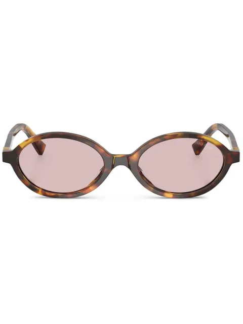 Miu Miu Eyewear oval frame sunglasses Brown MU04ZS14L4I0