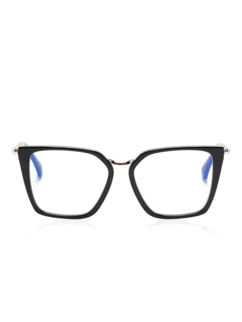 Max Mara Eyewear logo-detail square-frame glasses Black MM5151B