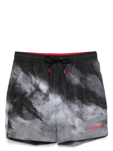 BOSS graphic print swim shorts Grey 50520731