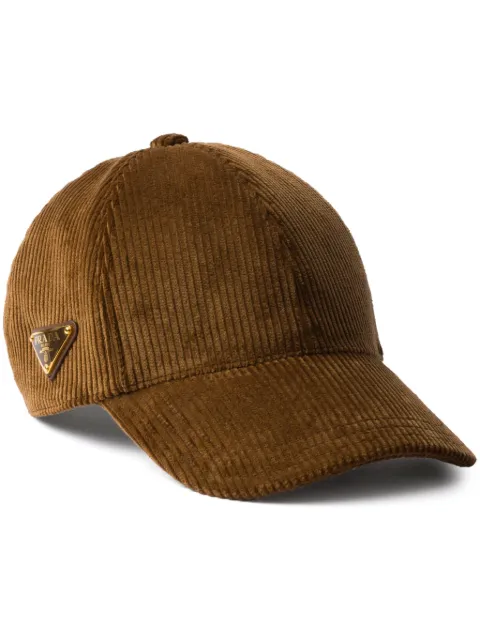 Prada corduroy baseball cap Brown 1HC27413I4