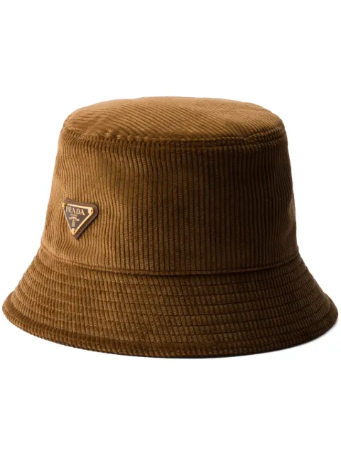 Prada corduroy bucket hat Brown 1HC13713I4
