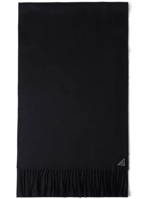 Prada triangle-logo scarf Black 1FS0652COP