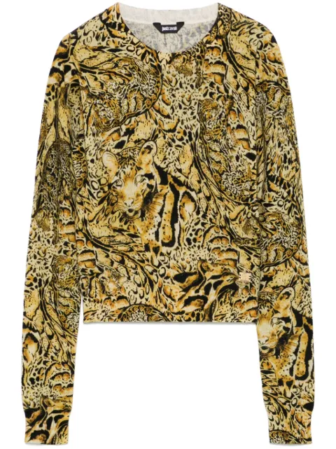 Just Cavalli leopard-print sweater Neutrals 77PAFM25CMF19