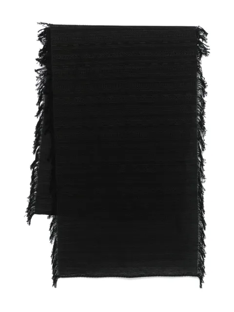 Max Mara patterned-jacquard scarf Black 2414541112600