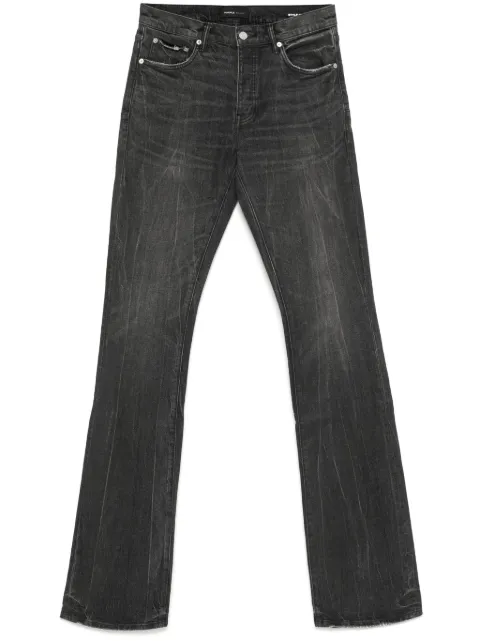 Purple Brand P072 Raw Super Stack Flare jeans Black P072SSVB424