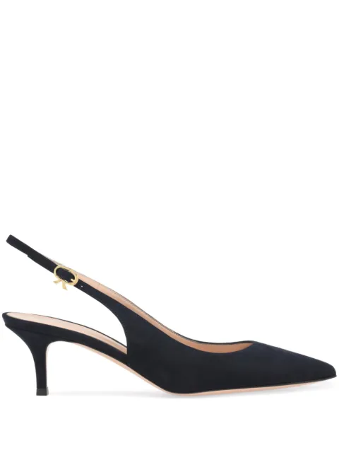 Gianvito Rossi Ribbon Sling 55mm pumps Blue G9526655RICCAM
