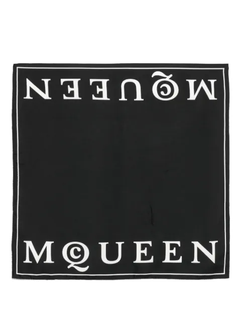Alexander McQueen logo-print scarf Black 8064893001Q