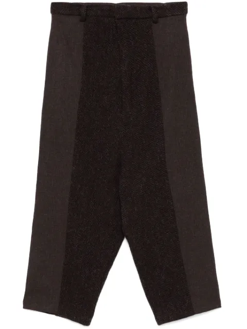 CHIAHUNG SU drop-crotch trousers Brown AW24MP22FHW