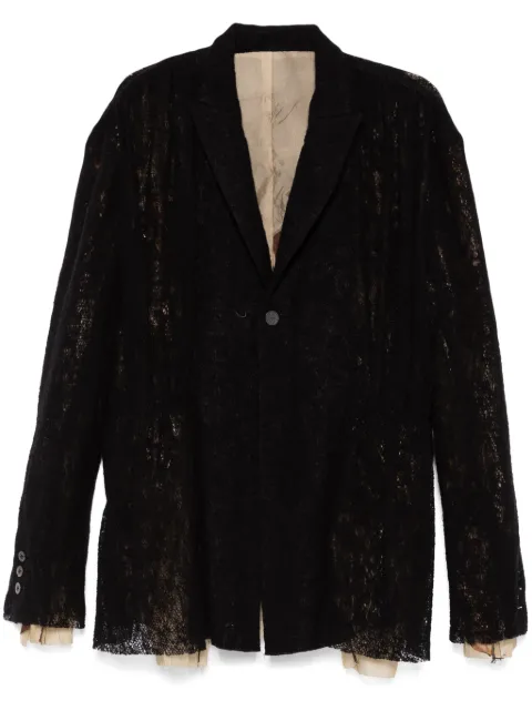 CHIAHUNG SU patchwork-detail blazer Black AW24FJ23MEWV