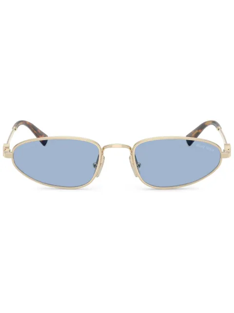 Miu Miu Eyewear logo-lettering sunglasses Gold MUA52S
