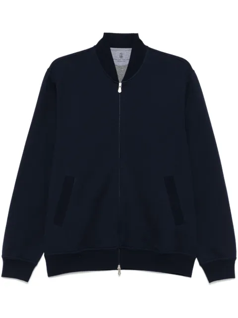 Brunello Cucinelli zip-up sweatshirt Blue MM8319072GC1265
