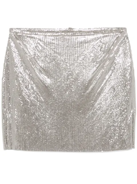 Rabanne chainmail mini skirt Grey 24HIJU012MH0004