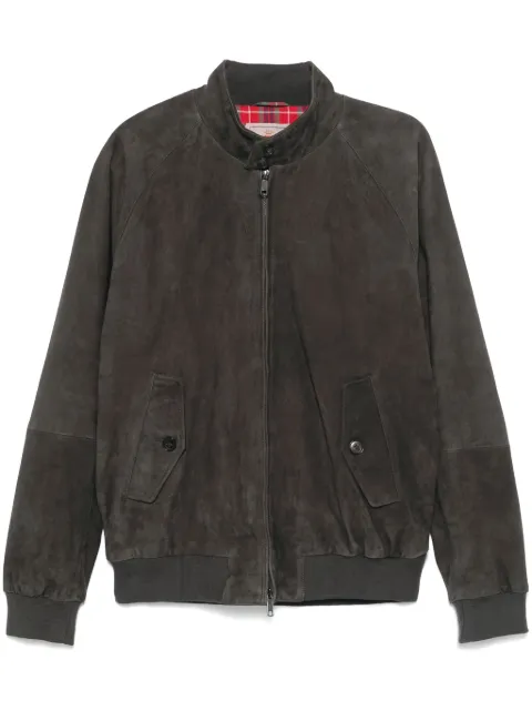 Baracuta G9 Harrington panelled suede jacket Black BRCPS0939UT2623