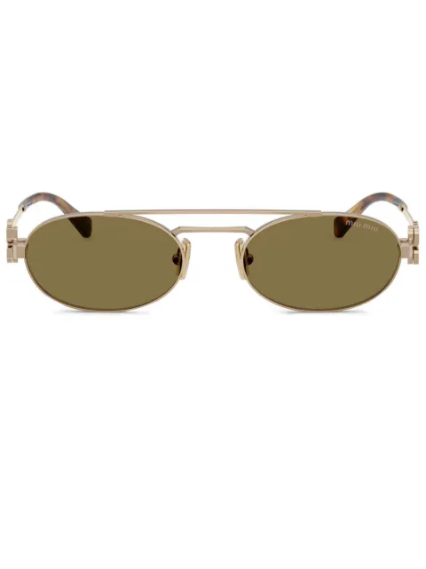 Miu Miu Eyewear oval-frame sunglasses Gold MU54ZS7OE09Z