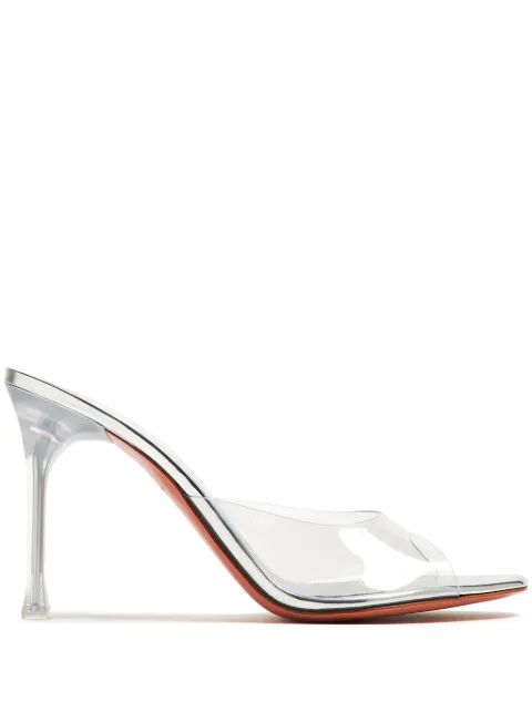 Amina Muaddi 95mm Alexa sandals Silver ALEXAGLASSSLIPPER95