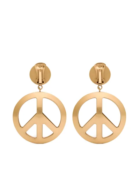 Moschino peace sign clip-on earrings Gold A91658402