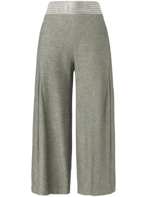 Genny wide-leg cropped trousers Grey 77AJA180N0496