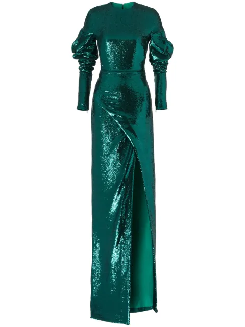 Genny sequin-embellished maxi dress Green 77AJO482J0208
