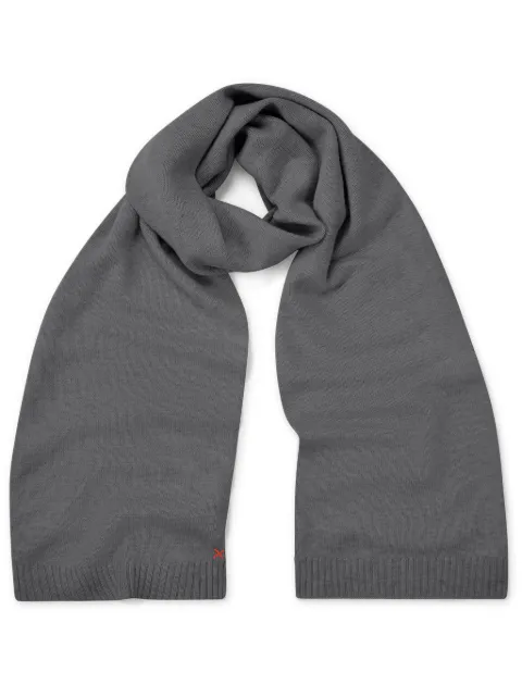 Chinti & Parker decorative-stitching scarf Grey AAW2412GREY