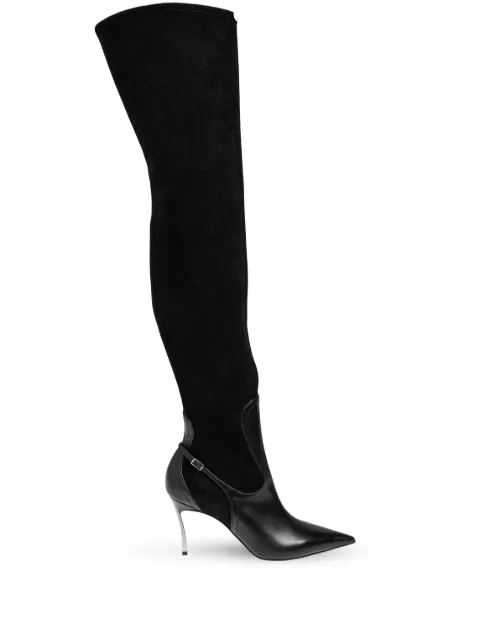 Casadei 90mm Blade boots Black 1T061Y080MC2486