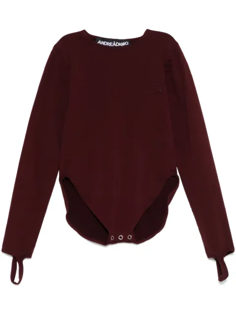 ANDREĀDAMO logo-patch bodysuit Red ADPF24BO01033