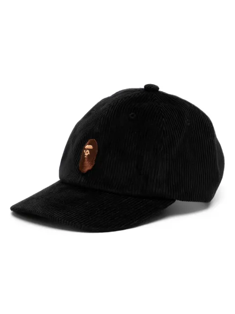 A BATHING APE® Ape Head corduroy cap Black 001CPK801004M