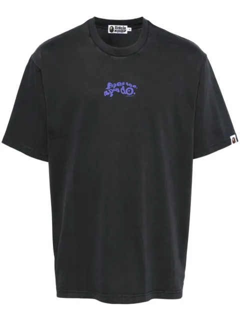 A BATHING APE® logo-print T-shirt Grey 001CSK801325M