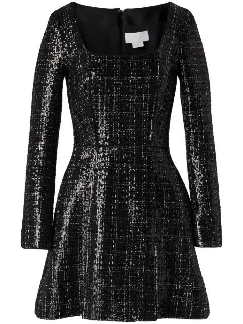 Genny sequin-embellished tweed mini dress Black 77AAO401N0423