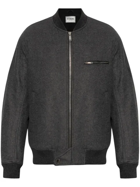Iceberg embroidered bomber jacket Grey O0713068