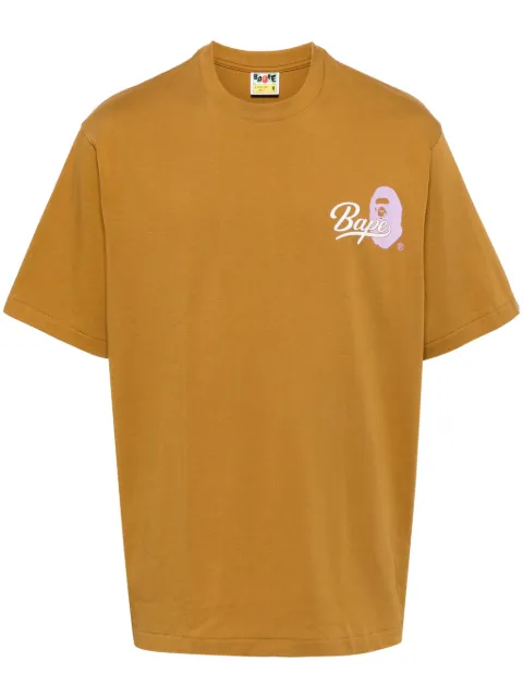 A BATHING APE® logo-print T-shirt Neutrals 001TEK801303M