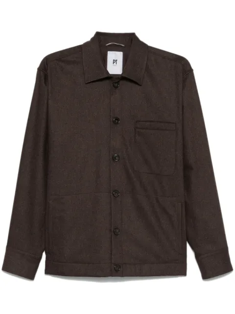 PT Torino spread-collar shirt jacket Brown TL3SGB070RTYTO03