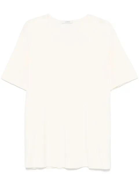 LEMAIRE ribbed U-neck T-shirt Neutrals TO1109LJ1016