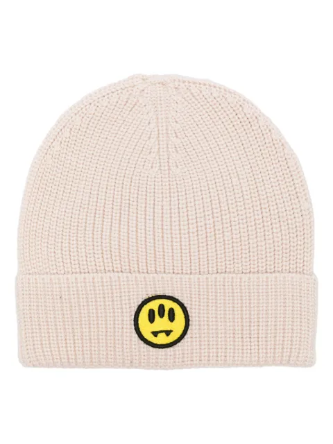 BARROW logo-patch beanie White F4BWUAHT025